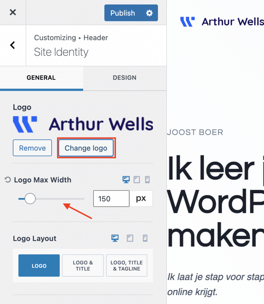 Customizing Your Logo in WordPress