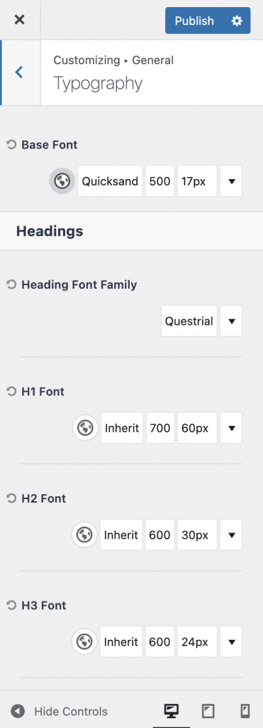 Customizing Fonts in Kadence