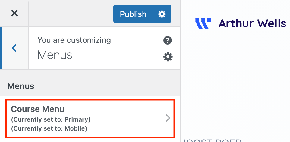 Customizing Your WordPress Menu