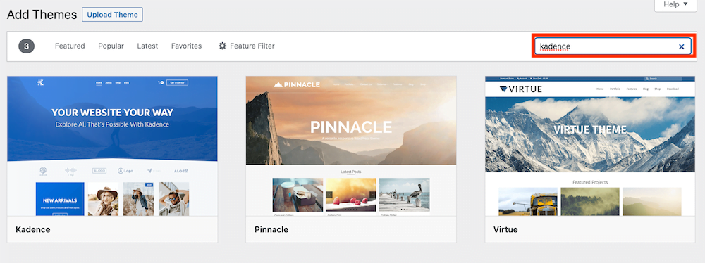Find a WordPress theme.