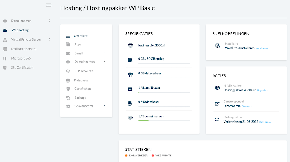 MyHost dashboard