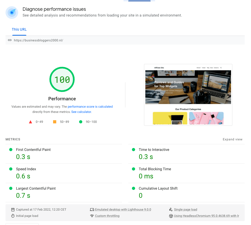 Yourhosting PageSpeed