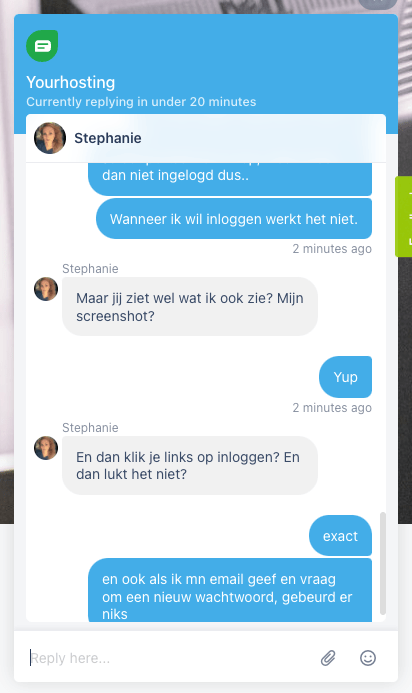Yourhosting live chat