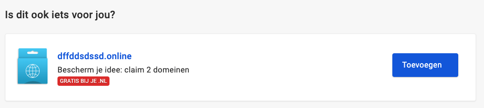 Hostnet Domain Upselling