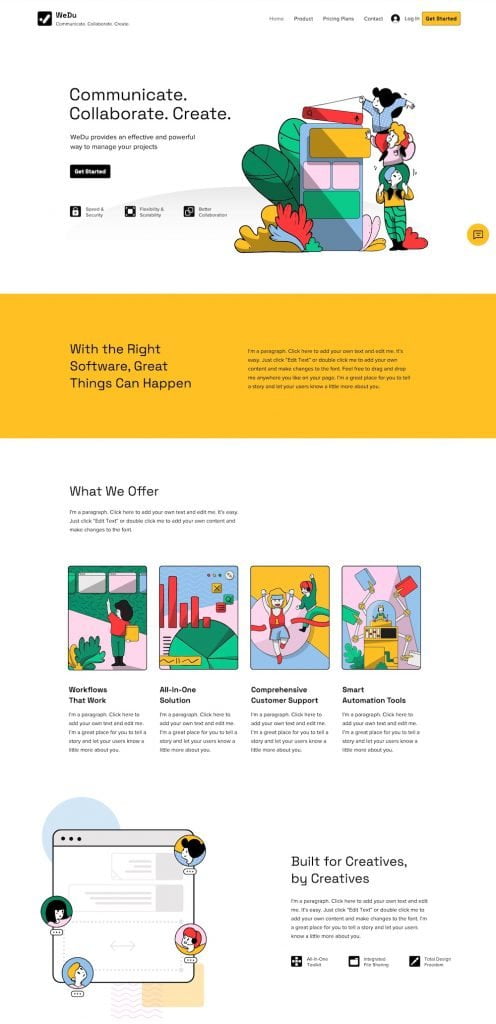 Wix Tech Company template