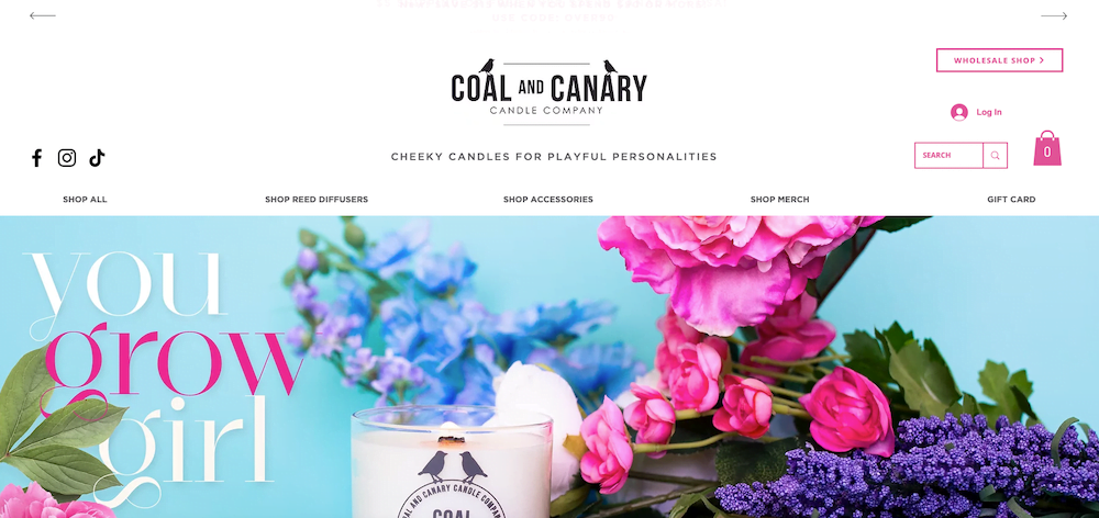 Coal and Canary Wix Online Store