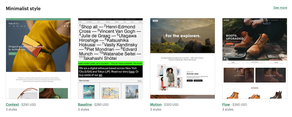 Shopify paid themes