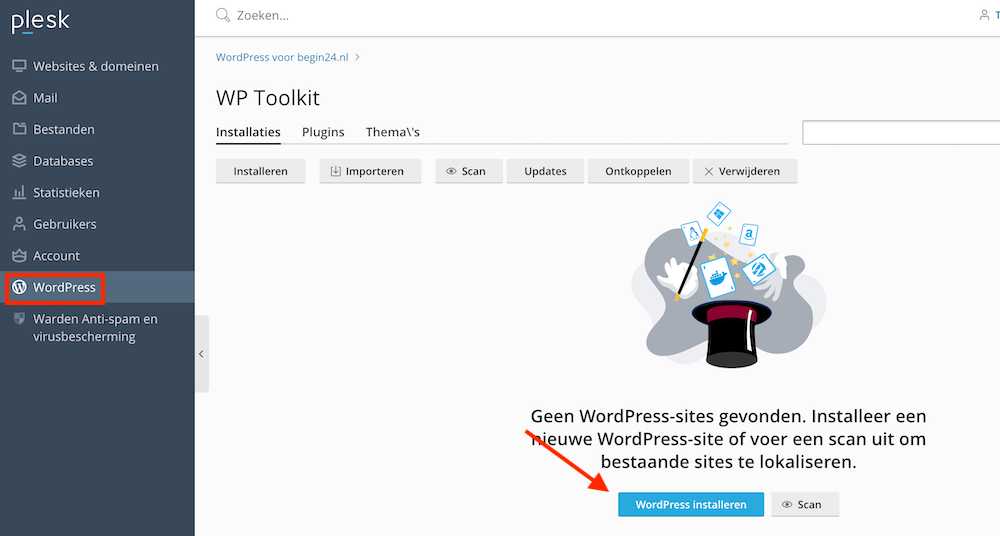 Installing WordPress on Cloud86