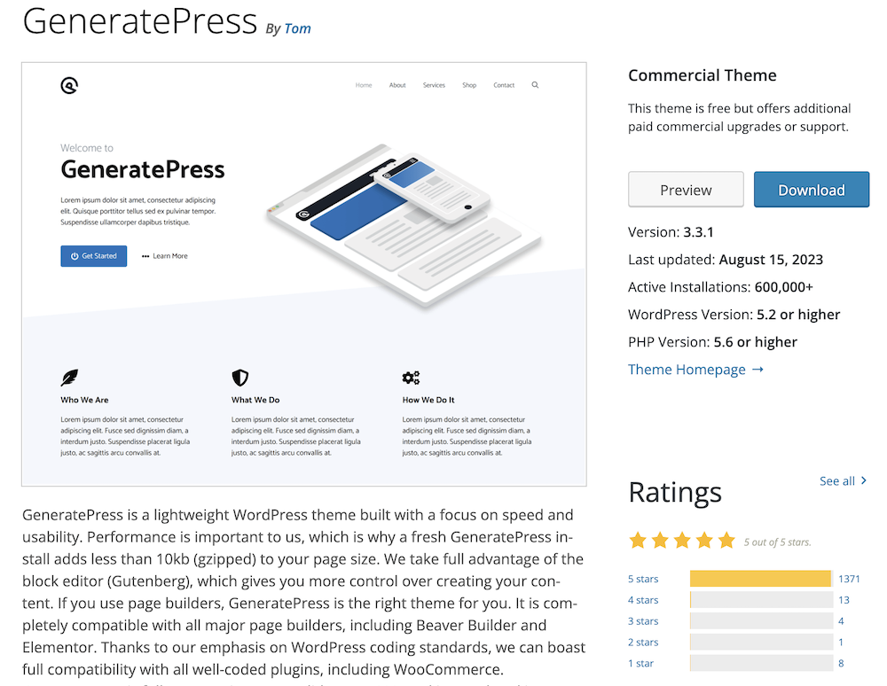 GeneratePress user reviews.