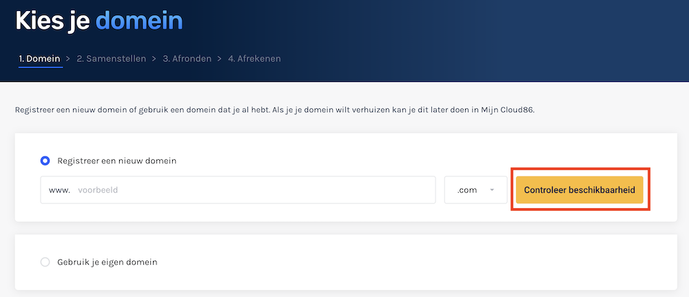 Check availability of domain name Cloud86.